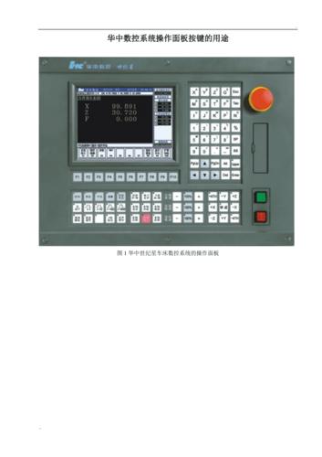 華中數(shù)控系統(tǒng)操作面板說明，華中數(shù)控股份有限公司