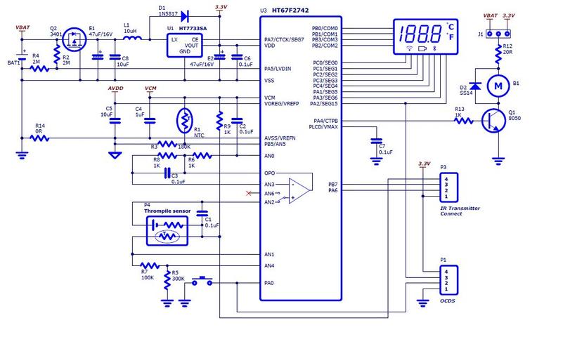 額溫槍電路板原理圖 額溫槍電路板原理圖
