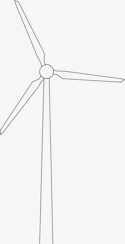 風力發電機圖片大全圖片簡畫，風力發電機圖片素材