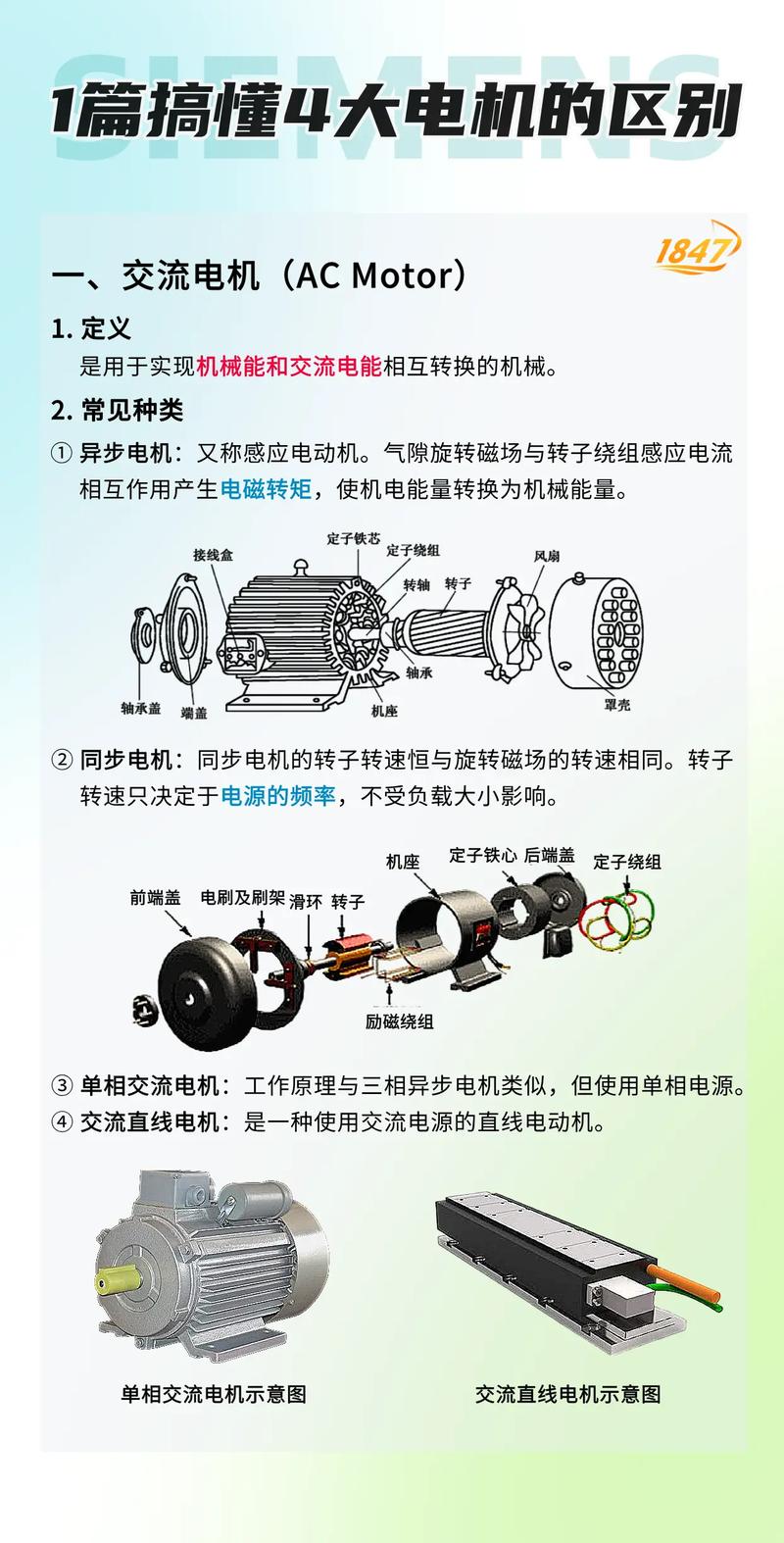 直流電機和交流電機區別，直流電機碳刷