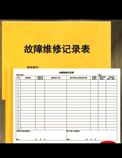 維修單模板，維修記錄單
