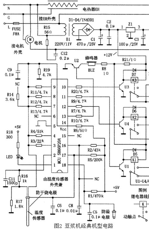 豆漿機電路圖維修視頻，商用豆漿機電路板維修視頻講解
