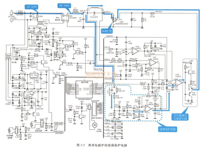 電磁爐維修線路圖并講解圖，電磁爐維修電路圖資料